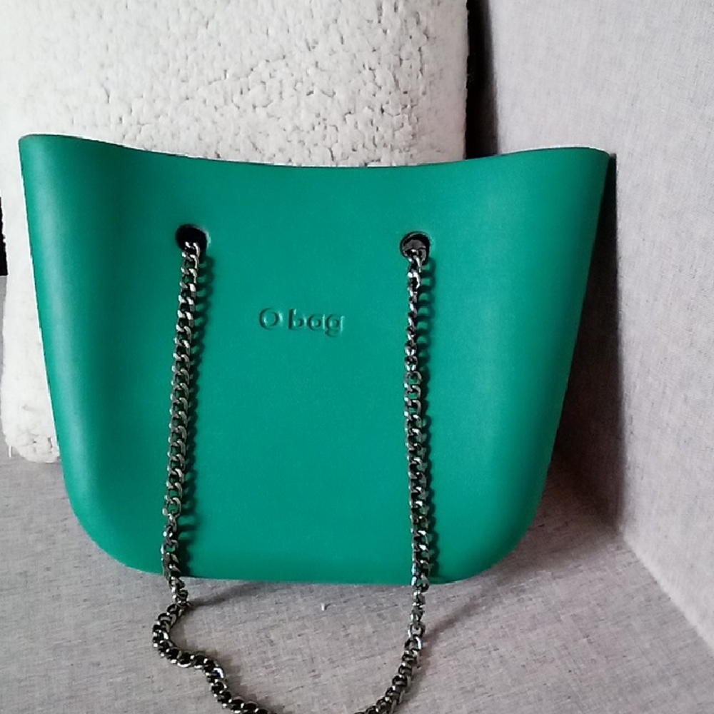 Teal Women’s Tote Bag with Chain Straps